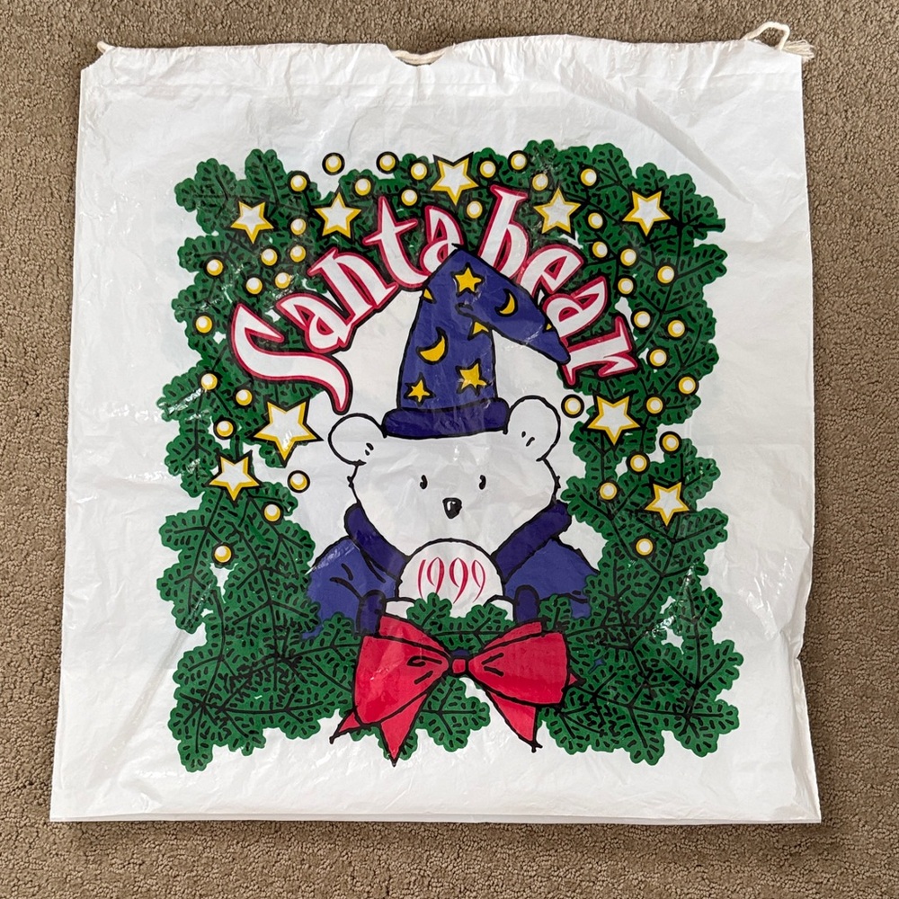 Santa Bear Christmas Bag